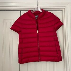 Martha Stewart short sleeve puffer jacket